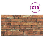 3D Wall Panels with Brown Brick Design 10 pcs EPS 149583
