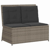 Garden Bench Grey Poly Rattan 3394469