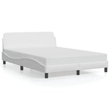 Bed Frame "Dover" White 137x190 cm Faux Leather 373286