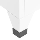 Locker Cabinet White 38x45x180 cm Steel 339784