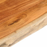 Table Top 120x60x3.8 cm Rectangular Solid Wood Acacia Live Edge 370648