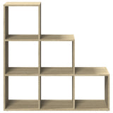 Room Divider Bookcase 3-Tier Sonoma Oak 99x29x99 cm Engineered Wood 857960
