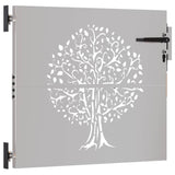 Garden Gate 85x75 cm Corten Steel Tree Design 153208
