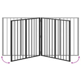 Dog Gate 4 pcs Black 80 x 80 cm Galvanised Steel 892006