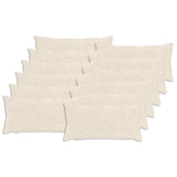 Cushion Cover 12 pcs HEERLEN White 40 x 80 cm Faux Rabbit Fur 910203