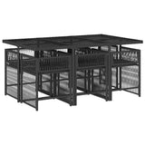 Garden Dining Set Black 3211627