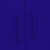 Storage Cabinet Navy Blue Steel Medium Height-Adjustable Shelves 336163