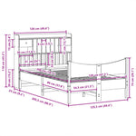 ZNTS Bed Frame without Mattress Wax Brown 120x200 cm Solid Wood Pine 3323382