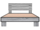 Bed Frame with Headboard Grey Sonoma 80 x 200 cm 8009092