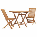 Garden Dining Set 3 pcs Brown Solid teak wood 3385963