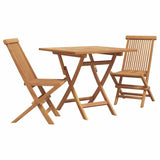 Garden Dining Set 3 pcs Brown Solid teak wood 3385963