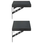 Wall Shelves 2 pcs 50x23.5 cm Black Stainless Steel 3214519