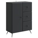 Sideboard with Drawer Black 66 x 34.5 x 90 cm Engineered Wood 895546