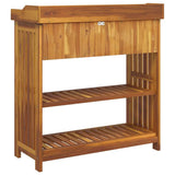 Garden Cabinet Natural 93 x 41.5 x 98cm Solid Acacia Wood 42001367