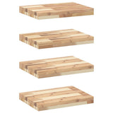 Floating Shelves 4 pcs 60x30x4 cm Untreated Solid Wood Acacia 3279450