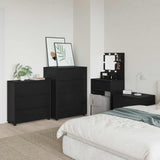 Storage Cabinet 80 x 31 x 81 cm Engineered Wood Black 888848