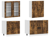 Kitchen Unit PORTO 4 pcs Smoked Oak Engineered Wood 3438350