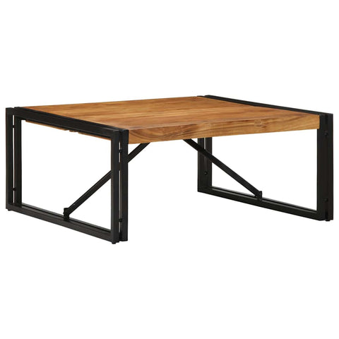 ZNTS Coffee Table 80x80x35 cm Solid Wood Acacia 4016672