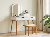 Dressing Table Set FAUSKE 4 pcs White 76 x 50 x 143 cm 3438592