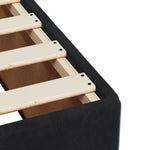 ZNTS Box Spring Bed with Mattress Black 90x200 cm Velvet 3285259