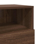 ZNTS Bedside Cabinet with 2 Drawers Brown Oak 36x36x68 cm 858590