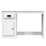 Desk with Drawer White 115x50x75 cm Engineered Wood 816472
