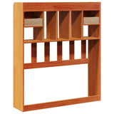 Headboard with Storage Wax Brown 100 cm Solid Wood Pine 855522