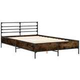 Bed Frame without Mattress Smoked Oak 135x190 cm Double 3280074