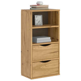 ZNTS Side Cabinet with Drawers ODDA 40x24x79 cm Solid Wood Pine 4103593