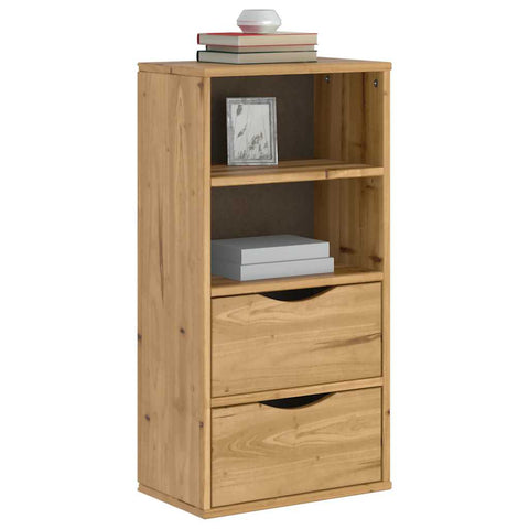 ZNTS Side Cabinet with Drawers ODDA 40x24x79 cm Solid Wood Pine 4103593