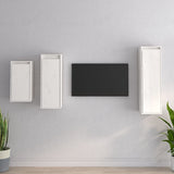 TV Cabinets 3 pcs White Solid Wood Pine 3100160