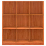 Book Cabinet Wax Brown 104 x 33 x 110 cm Solid Pine Wood 869874