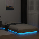 Bed Frame with LED Lights without Mattress Sonoma Oak 100x200cm 3281114