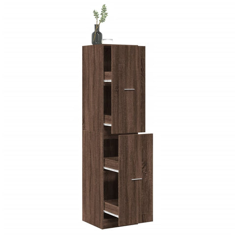 Apothecary Cabinet Brown Oak 40x41x174.5 cm Engineered Wood 3309651