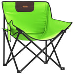Camping Chairs with Pocket Foldable 2 pcs Green 366552