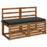2-Piece Bench Cushions SOEST 2 pcs 100% Polyester Anthracite 949337