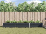 Planter Anthracite 290 x 100 x 45 cm Galvanised Steel 42018221