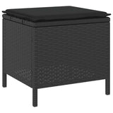 Garden Dining Set Black Poly Rattan 42007916