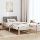 Bed frame Brown and taupe 100 x 200 cm Solid pine wood 878702