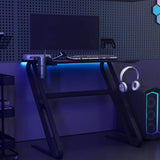 Gaming Desk with ZZ Shape Legs Black 90x60x75 cm 325410