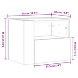 Wall-mounted Bedside Cabinets 2 pcs White 45x30x35 cm 848312