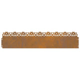 Lawn Edgings 20 pcs Rusty 103 x 0.05 x 22 cm Weathering Steel 874784