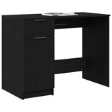 Desk with Drawer Black Oak 100 x 50 x 75 cm Engineered Wood 862779