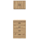 ZNTS Garage Cabinets 2 pcs Artisan Oak Engineered Wood 3328340