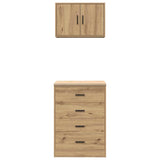 ZNTS Garage Cabinets 2 pcs Artisan Oak Engineered Wood 3328340