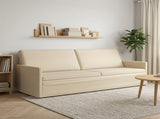 3 Seater Sofa Cream 220 x 81 x 82 cm Fabric 42041146