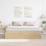 Bed Frame without Mattress Sonoma Oak 180x200 cm Super King Super King Size 3203882