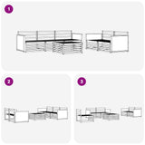 Outdoor Sofa Set 6 pcs Natural Solid Acacia Wood 3383027