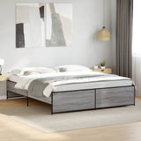 Bed Frame without Mattress Grey Sonoma 180x200 cm Super King 3279875