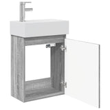 Bathroom Vanity Unit with Tap Grey Sonoma 45.5 x 22.5 x 84 cm 889467